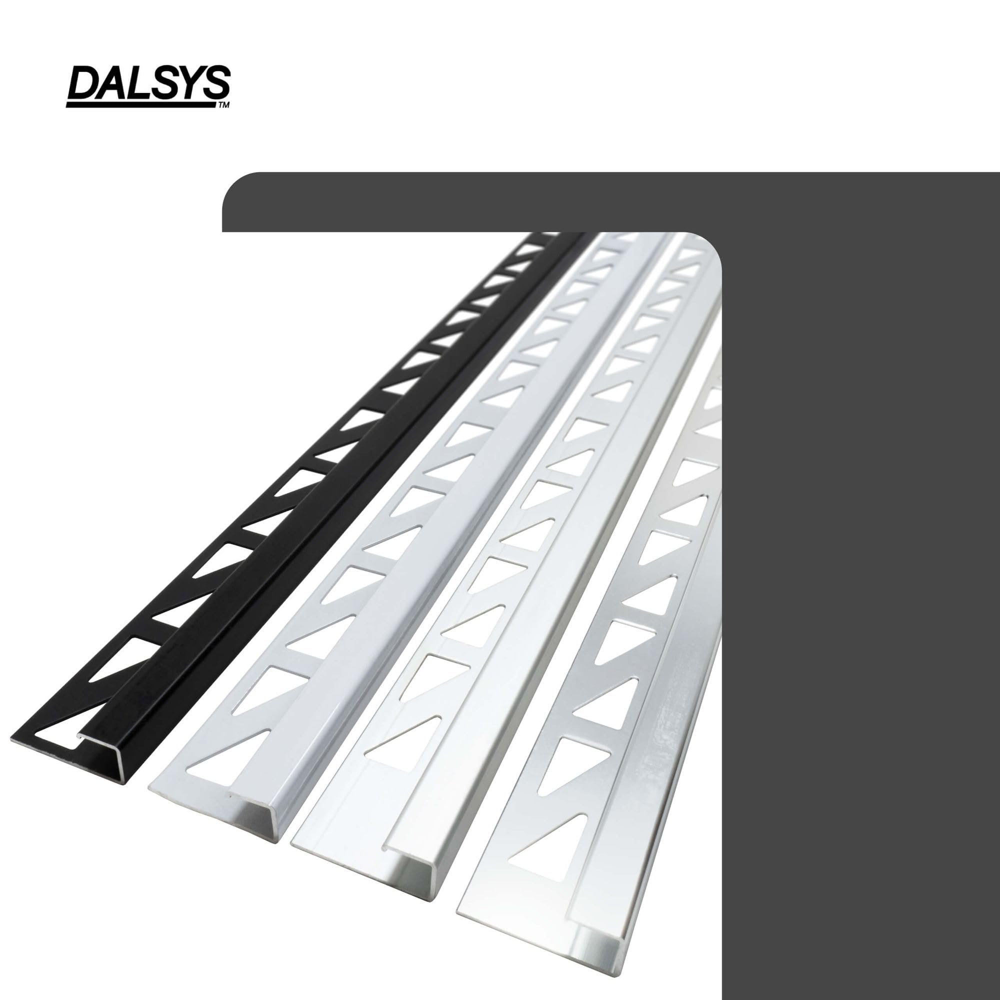 Fliesenschiene 2,5m x 10mm Eckprofil Quadratprofil Aluminium eloxiert Silber matt Fliesenprofil