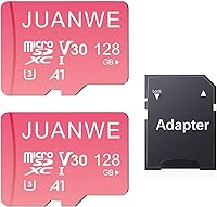 JUANWE 128GB Micro SD Card 2-Pack with Adapter | U3 V30 A1 90MB/s for 4K Camera Drone Switch Gaming