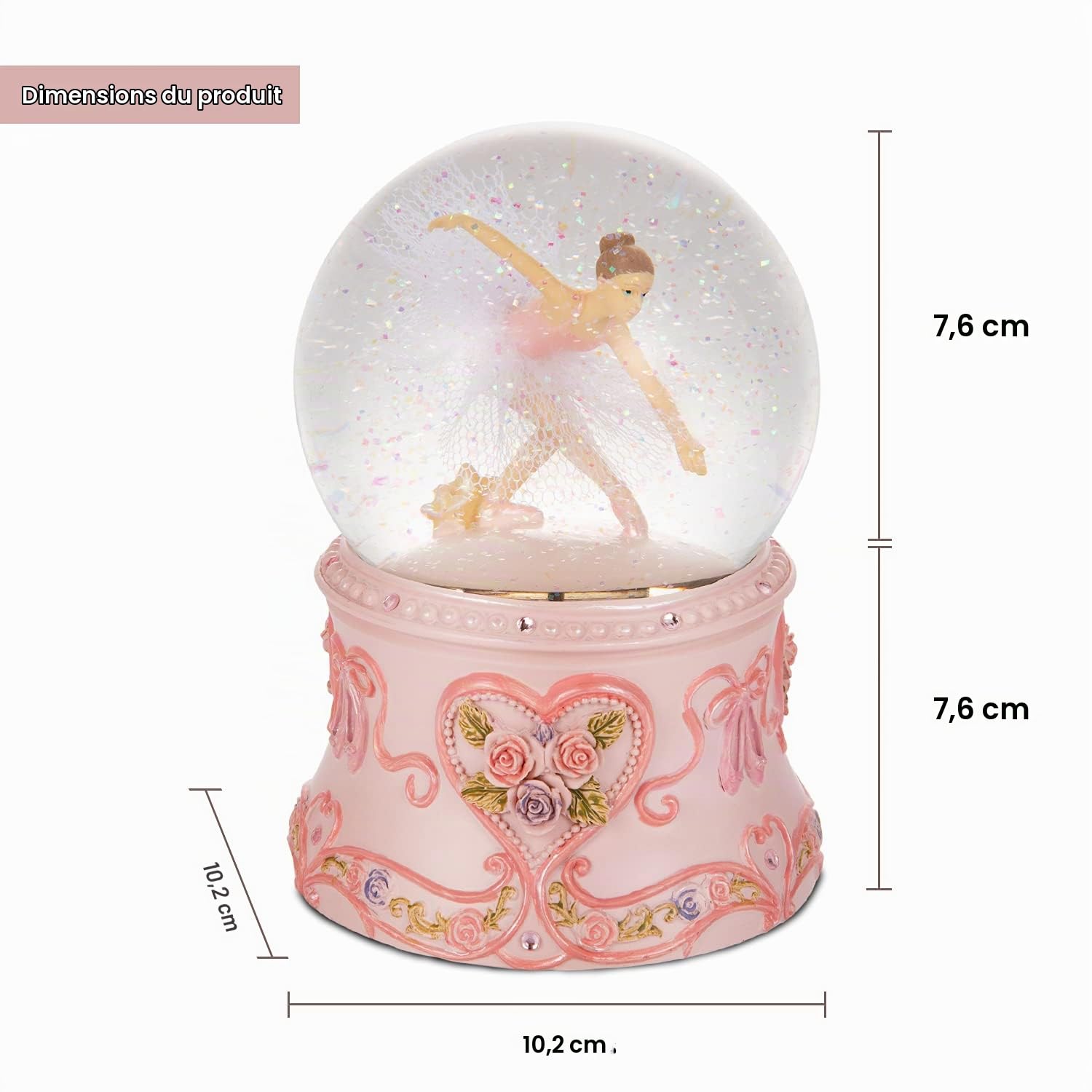 Boule à Neige Ballerine pour Femme, Fille, Grand-mère et Petite-Fille (Lac des cygnes)