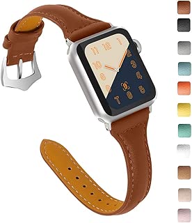 OULUCCI Compatible Apple Watch Band 38mm 40mm, Top Grain Leather Band Replacement Strap for iWatch Series 5, Series 4,Series 3,Series 2,Series 1,Sport, Edition - coolthings.us