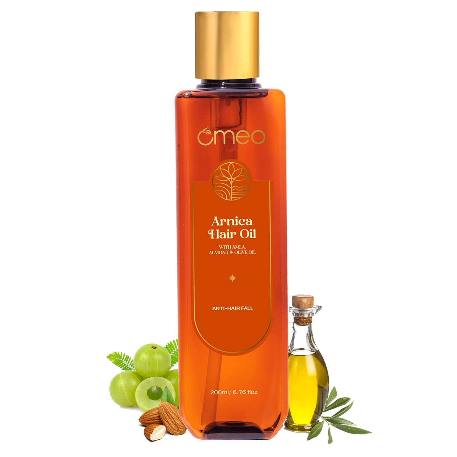 Omeo Pure and Natural Arnica Jaborandi Hair Oil, 100% Herbal Extract, Reduces Hair Fall, Promotes Hair Growth and Strong Hair- For Male and Female, 200ml
