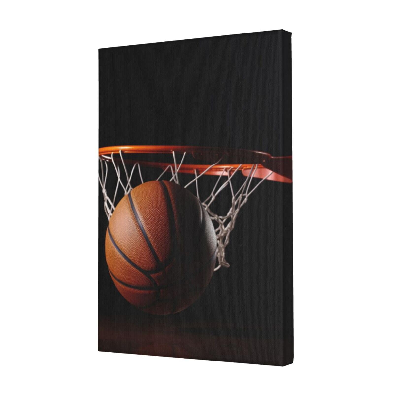 KLOPH Basketball Canvas Wall Art for Living Room 12"x18" Modern Artwork Painting for Bathroom Hanging Canvas Prints Aesthetic Wallart for Bedroom Kitchen Office Wall Decor