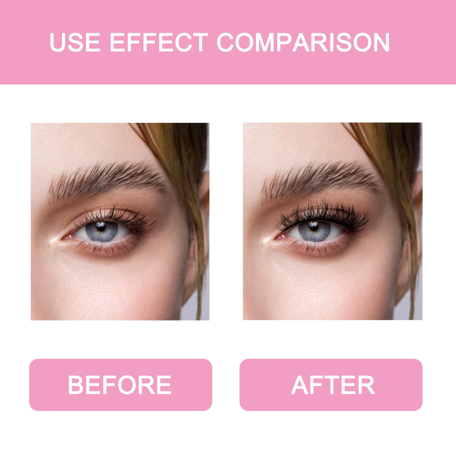Reusable Faux Mink False Eyelashes with Soft Synthetic Fibers