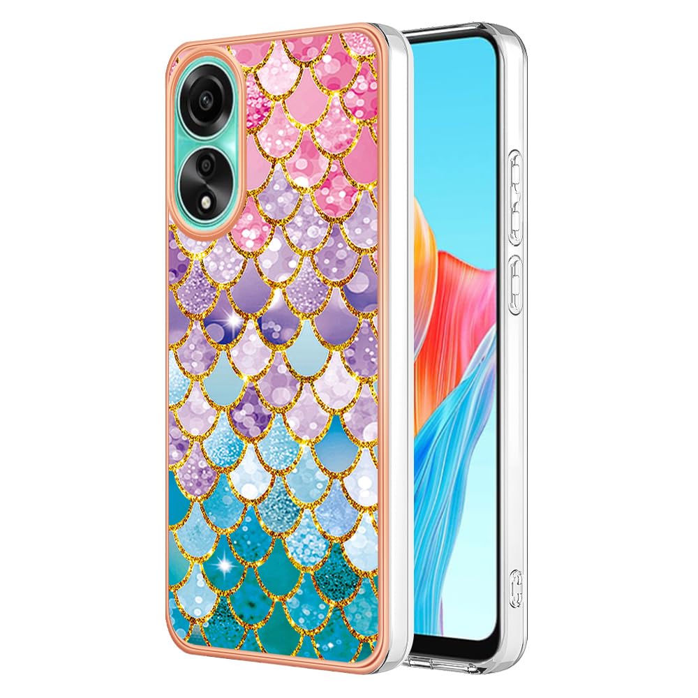 Cover Sfumata TPU Per OPPO A78 4G (6.43 Pollici) – Custodia Morbida Antiurto, Rosa/Viola, Protezione Fotocamera