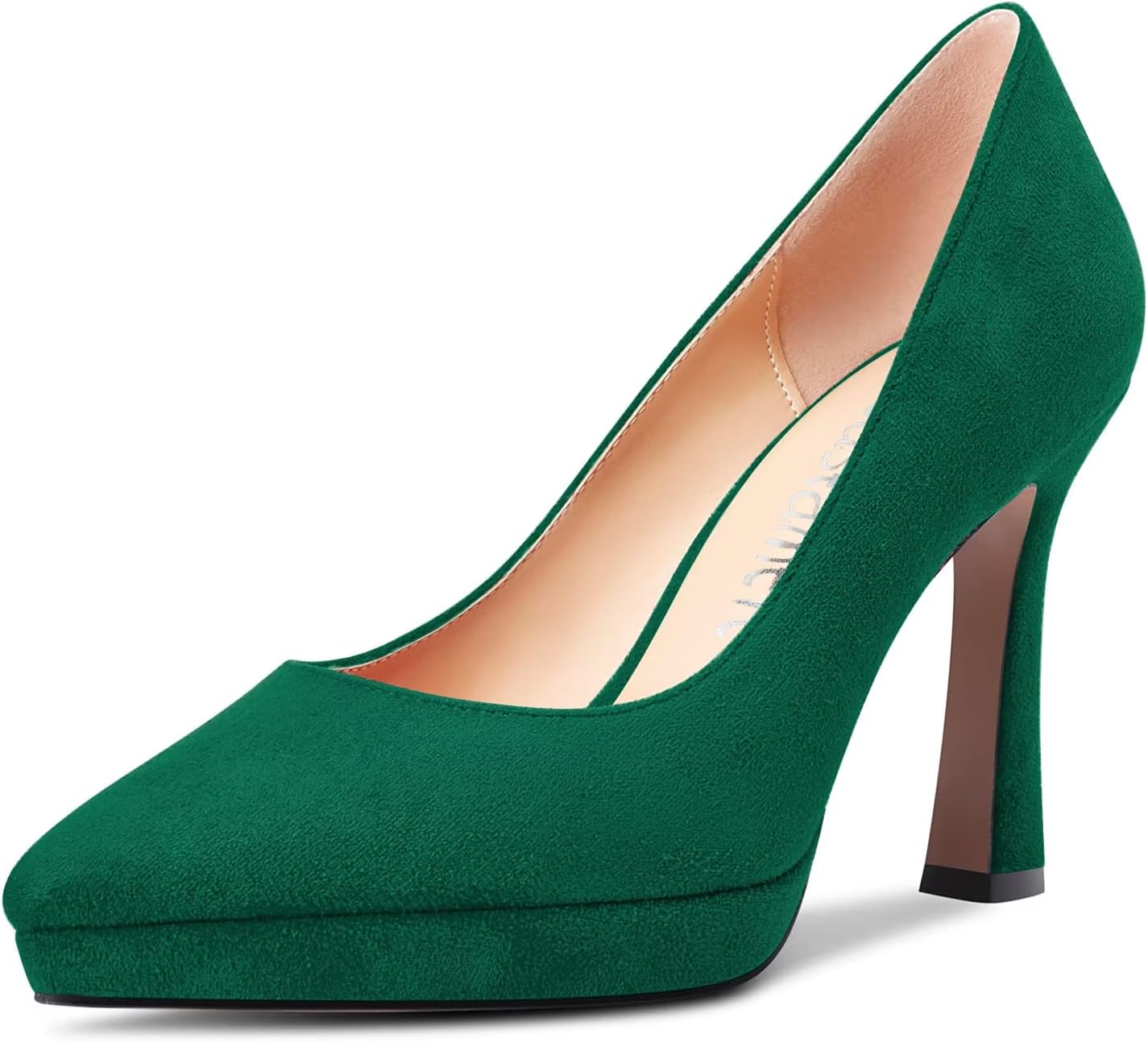 Castamere Women Stiletto High Heel Close Pointed Toe Pumps Slip-on Office Party Clear Classic Shoes 3.9 Inches Heels