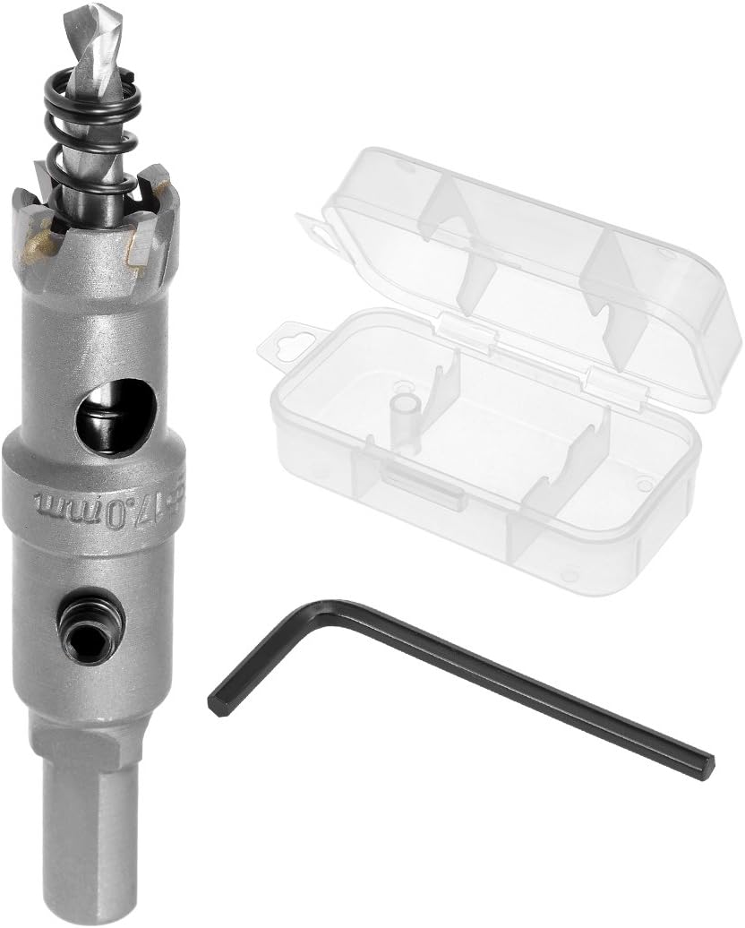 sourcingmap Carbide Hole Saw Drill Bit, 17mm Hole Cutter for Stainless Steel Alloy Cast Iron Copper Metal Sheet, with Limit Step - Image 4