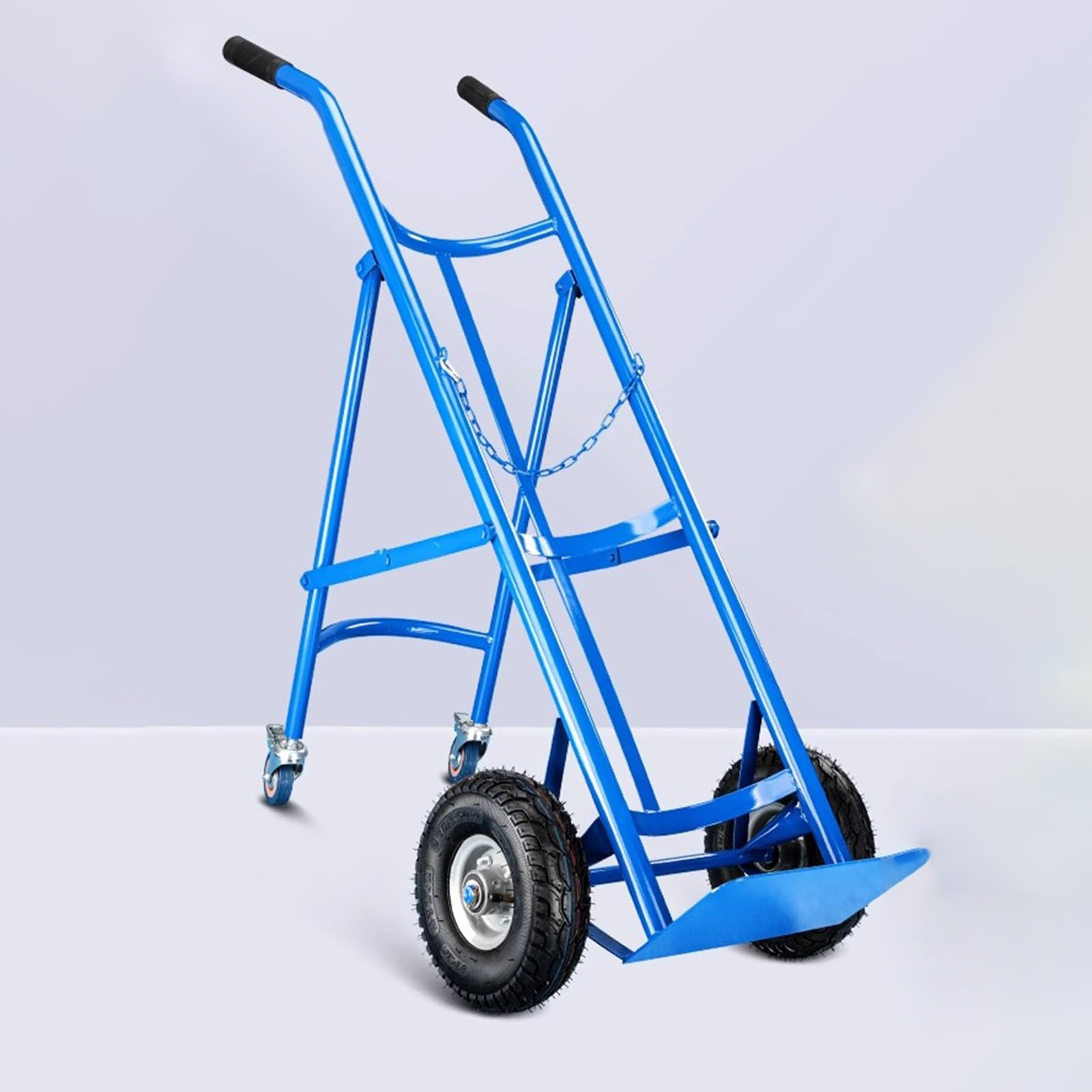 WQPMNYG Foldable Oxygen Tank Storage Rack Dolly with Rolling Wheels for Secure Transport and Organization of Gas Cylinders