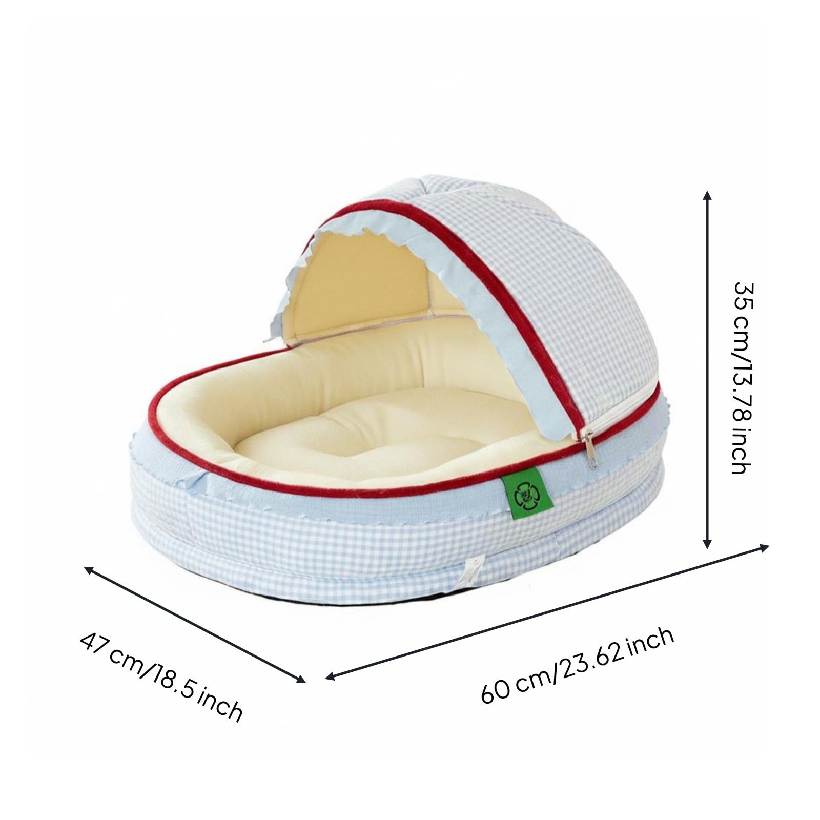 Letto per Gatto Cuccia Nido Grotta Cuscino Struttura Calda Imbottita in Spugna E Cotone PP Modalità Coperta O Aperta Comfort per Lunghi Adatto a Uso Domestico Quotidiano