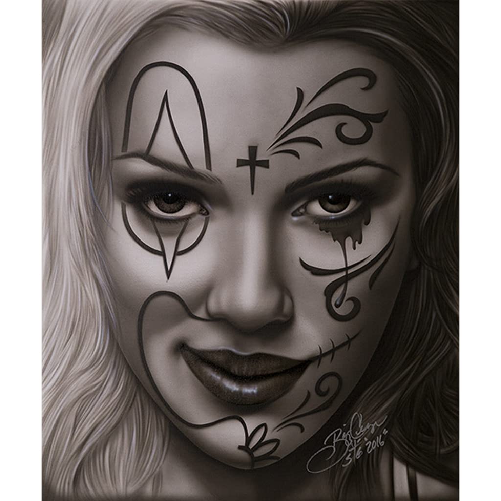 Woman Face Tattoo Drawing