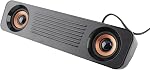 Long Speaker, Wired Desktop Speaker USB Powered Speaker with 360° Surround Sound Quality Restore HiFi Sound for Most Smart Devices Computer Speaker Ect
