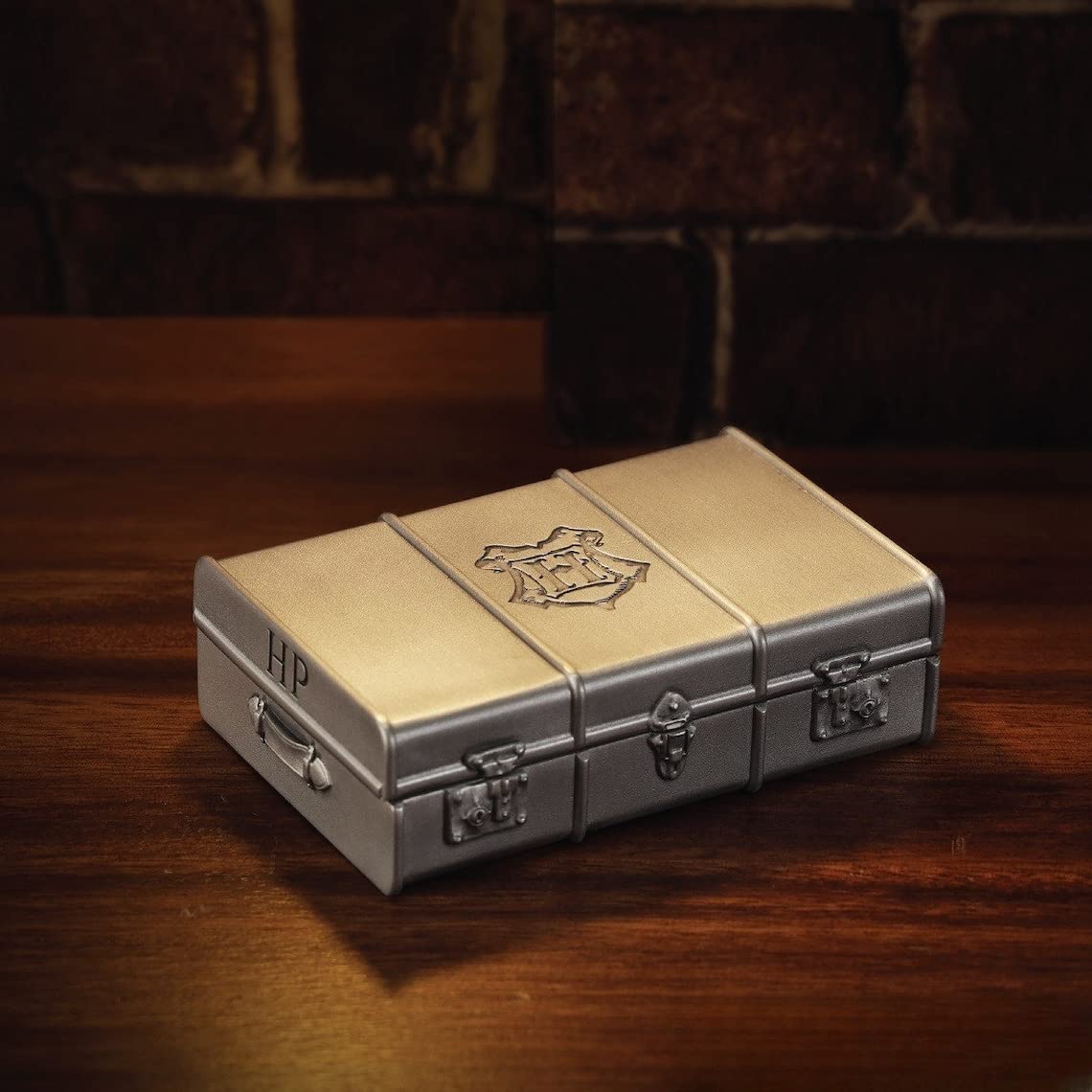 Royal SelangorPewter Harry's School Trunk - Harry Potter Collection Mini Container/Holder/Case/Box for Keepsakes, Jewelry, Gift for Christmas