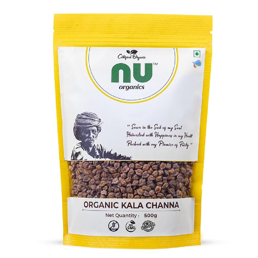 NU Organics Kala Chana - 500g, Certified Organic, High Protein, Nutrient-Rich, Perfect for Healthy and Authentic Indian Cuisine - Black Chickpeas Unpolished Kala Chana (B0D9CXLJHW) Amazon Price History, Amazon Price Tracker