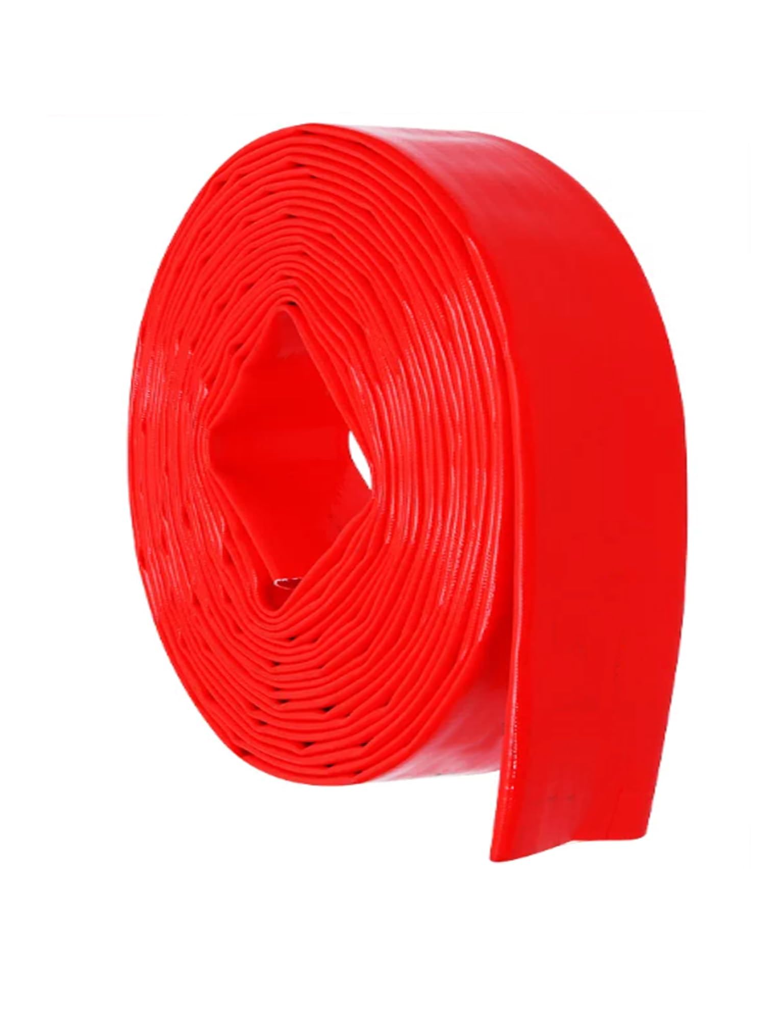 Tuyau de refoulement Plat, Tailles Multiples Multicolores agricoles de Tuyau Plat PVC(Red,1 x 787.4 inches)