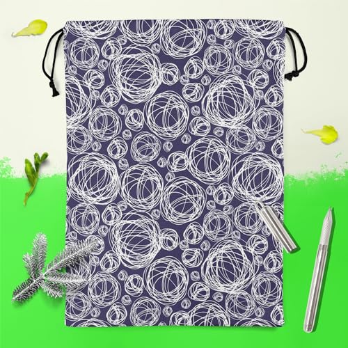 Image of ArtzFolio Doodle Circles D1 | Reusable Sack Bag | Bag for Gym, Storage, Vegetable & Travel