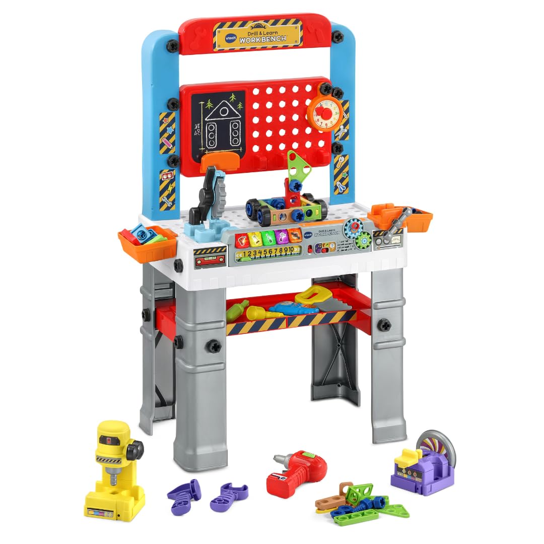VTech Drill and Learn Workbench for Kids Ages 3 Years and up (Frustration Free Packaging)