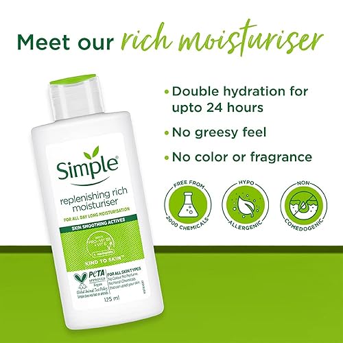 Miniatura 7 de Simple Hidratante rico reponedor, 4.2 fl oz por Simple