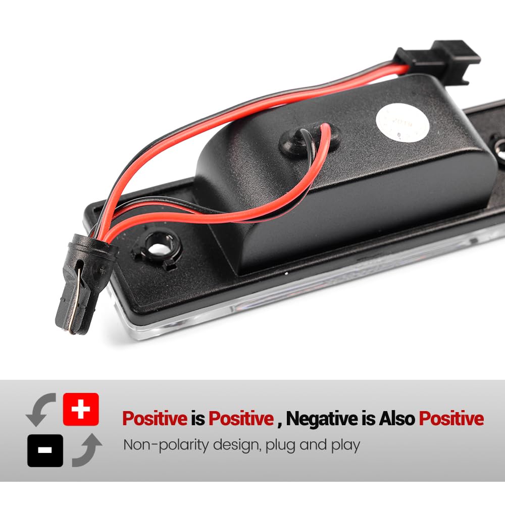 NSLUMO LED-Kennzeichenbeleuchtung Für Chevrolet Camaro, Cruze SW & Hatchback – Plug & Play, Wasserdicht, Weißes Licht, 6000K
