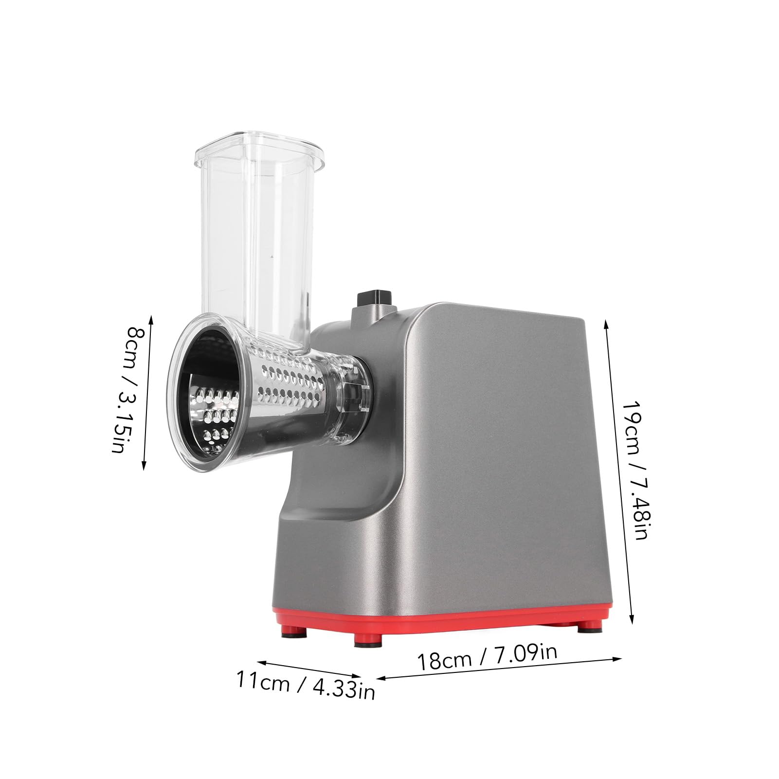 Grattugia Elettrica per Formaggio 250 W 5 in 1 Trituratore da per Insalata, Controllo a un Pulsante per Patate Al Formaggio, Frutta e Verdura (Spina europea 220 V)