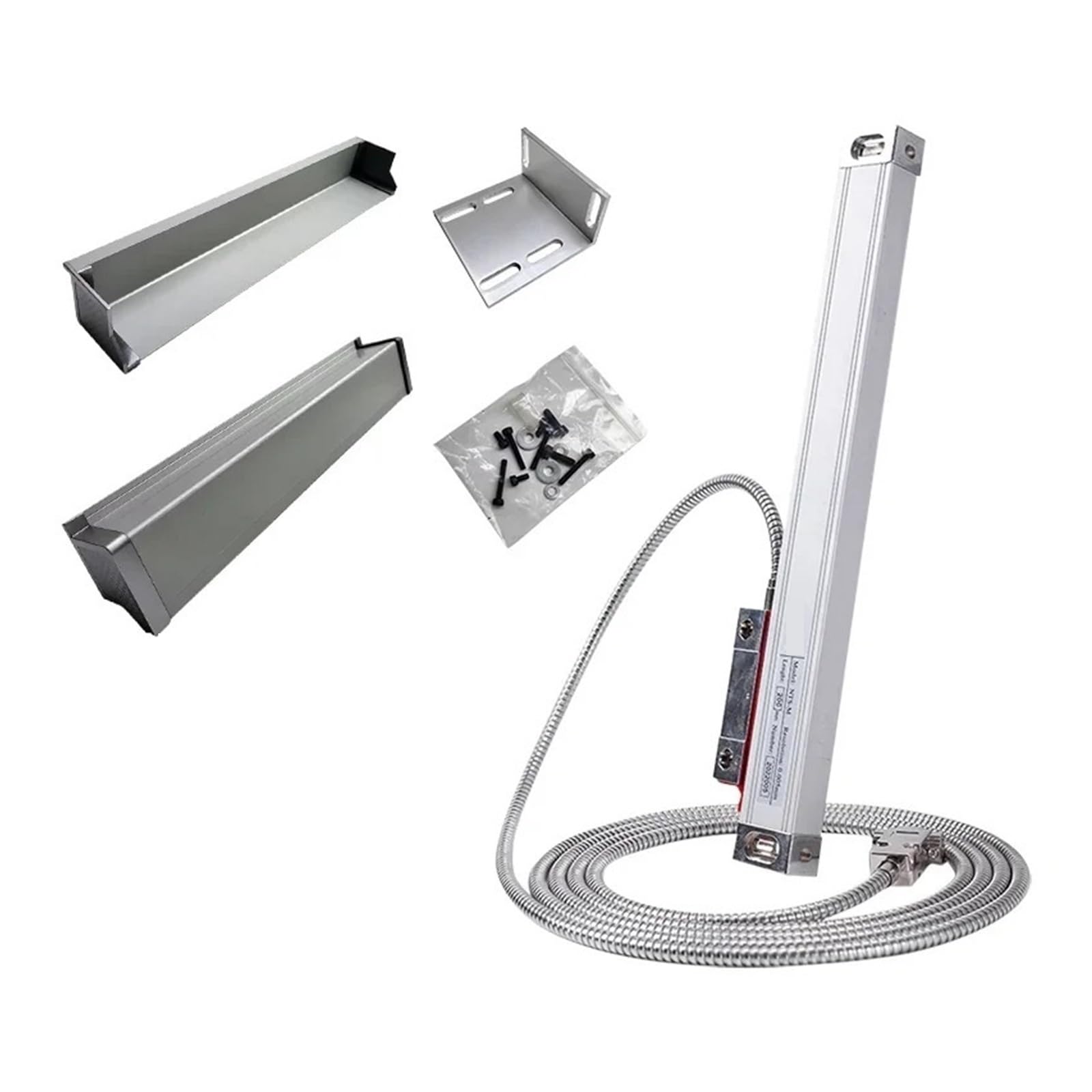 Skale enkodera liniowego, Wysoka Precyzja 5um DRO Enkoder Liniowy Szklana Skala 5V TTL DB9 50 100 150 200 250 300 350 400mm Podróż Do Frezarki Tokarskiej Szlifierki(5um-150mm travel)