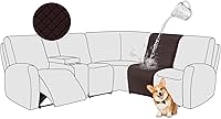 Vista 22 de ALIECOM Fundas impermeables para sofá seccional reclinable para sofá seccional reclinable elástico en forma de L, fundas de esquina lavables
