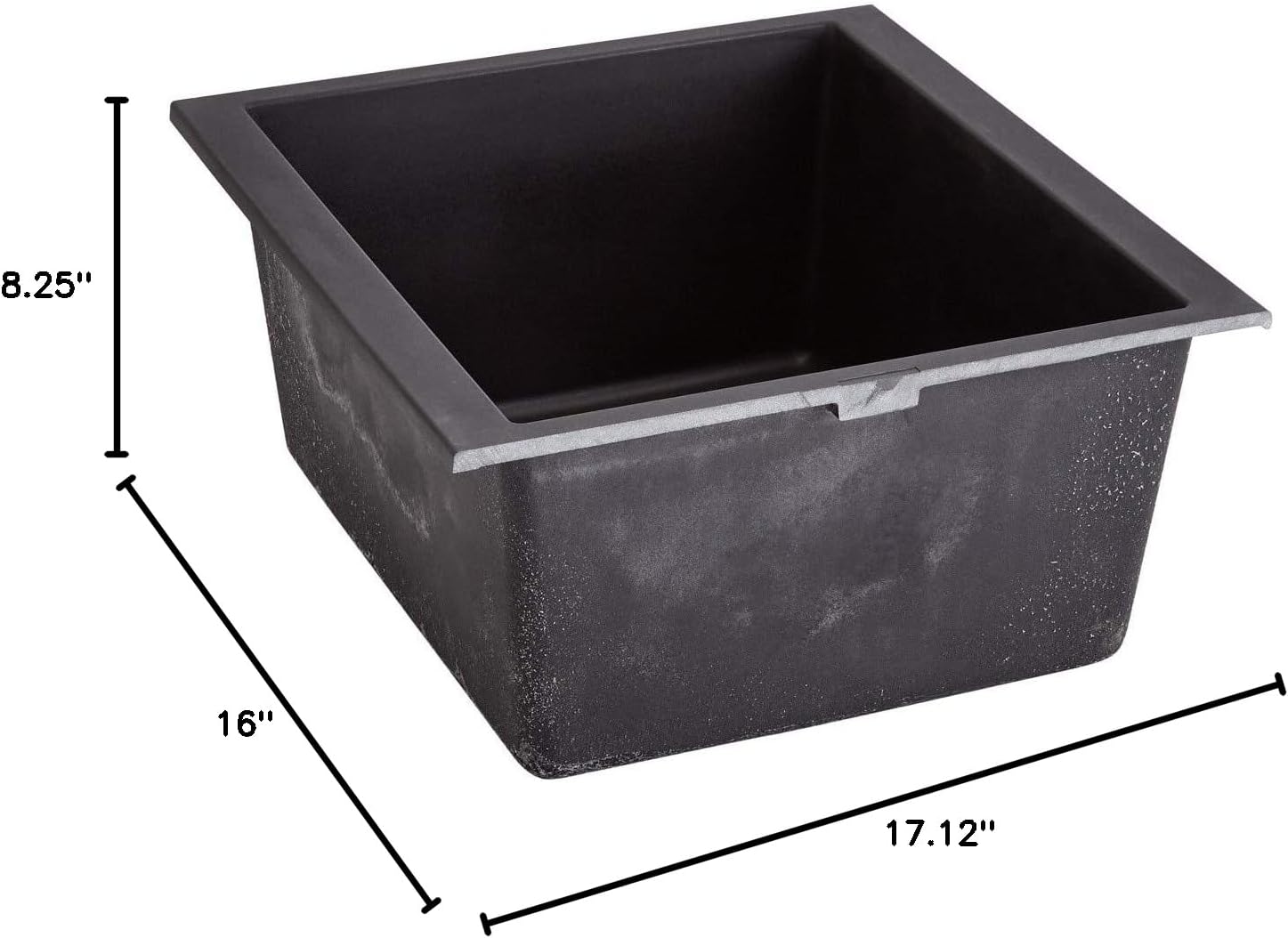 Signature Hardware 450400 Holcomb 16" Undermount Single Basin Granite Composite Kitchen Sink
