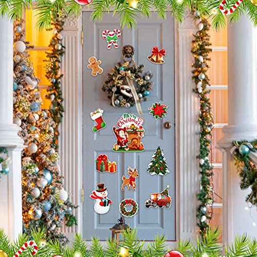 Konohan 12 Pcs Christmas Refrigerator Magnets Car Magnetic Decorations Snowman Santa Gingerbread Man Magnets Accessories Set Waterproof Xmas Holiday Cute Decor #TOP2