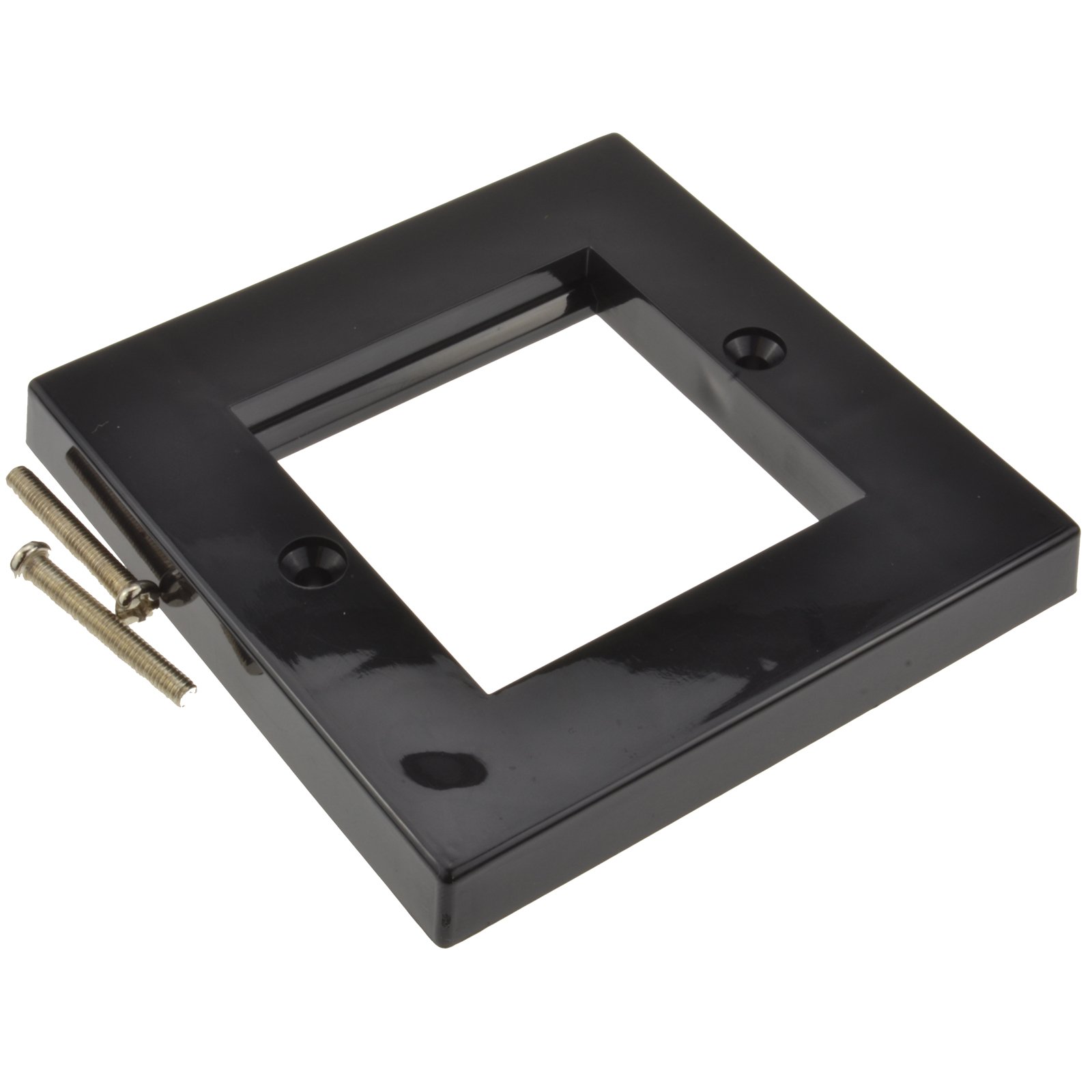 kenable Faceplate 2 Port 86x86mm Low Profile Single Gang RJ45 Modules Black