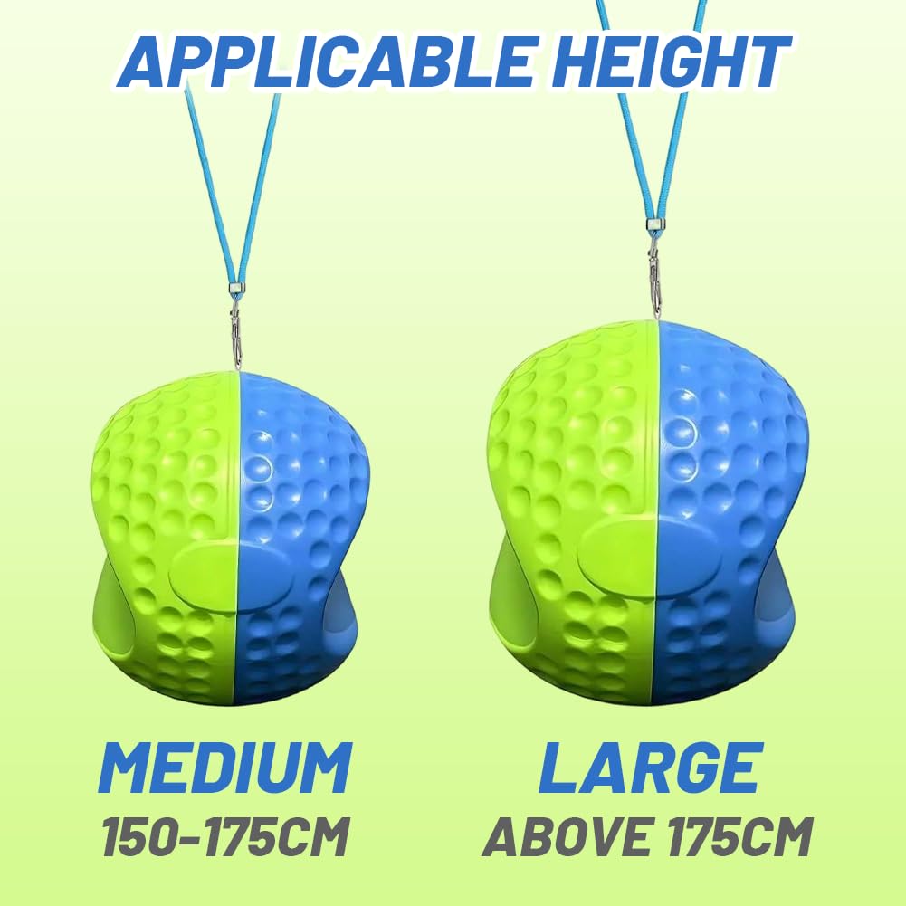 Golf Schwungtrainer Ball, Trainingshilfe für Haltung & Bewegungskorrektur mit Trageseil - Golfball Übungsgerät für Workout, Golf Training & Schwungtechnik - Ideal für Anfänger