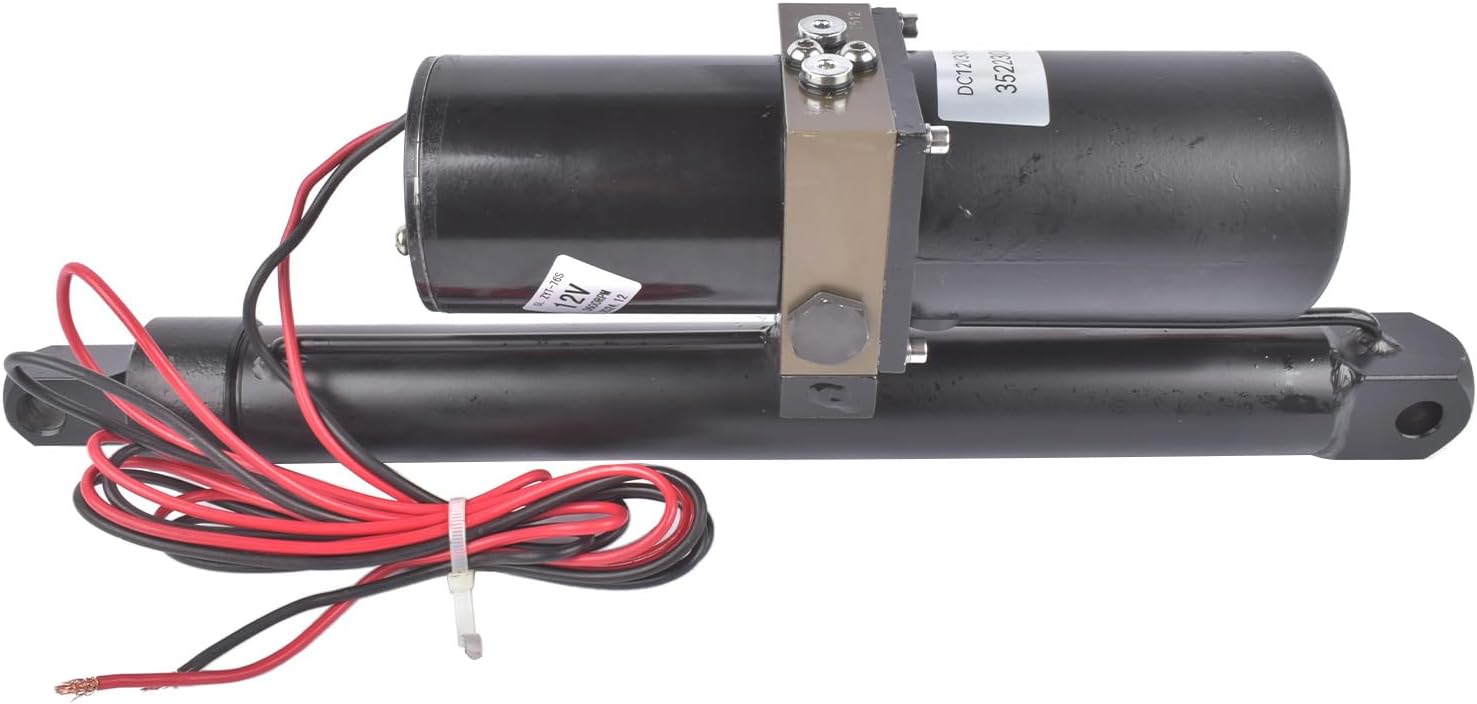 Hydraulic Linear Actuator 1700Lbs 12" Stroke DC 12V Heavy Duty Fit for Farm Garden Utility Vehicles Industrial Automation Boat