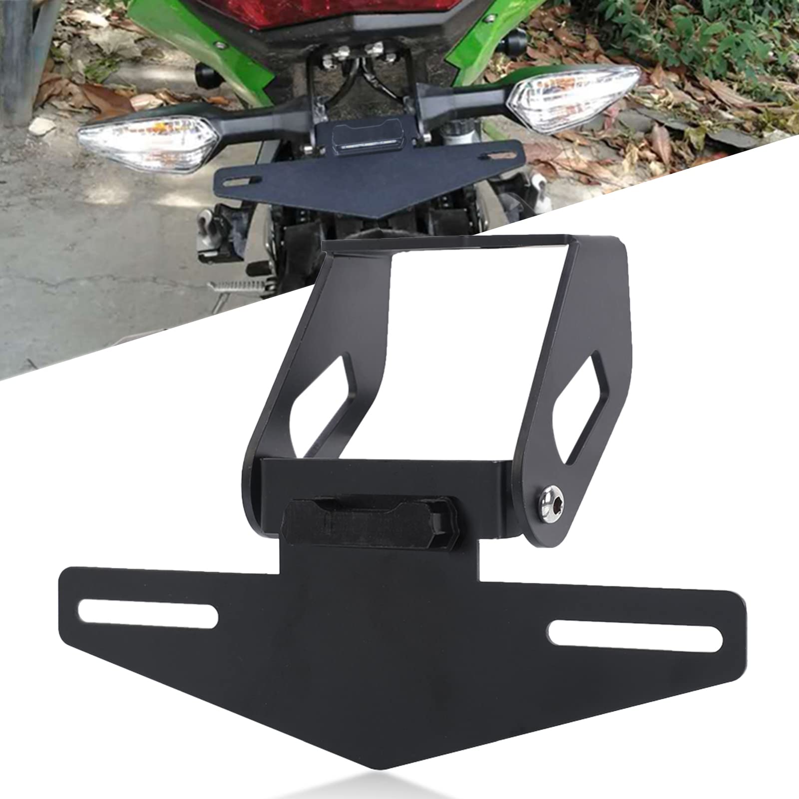 Motorcycle Tidy Tail Eliminator License Plate Bracket Holder Compatible with Ninja 400 2018 2019 2020 2021 2022