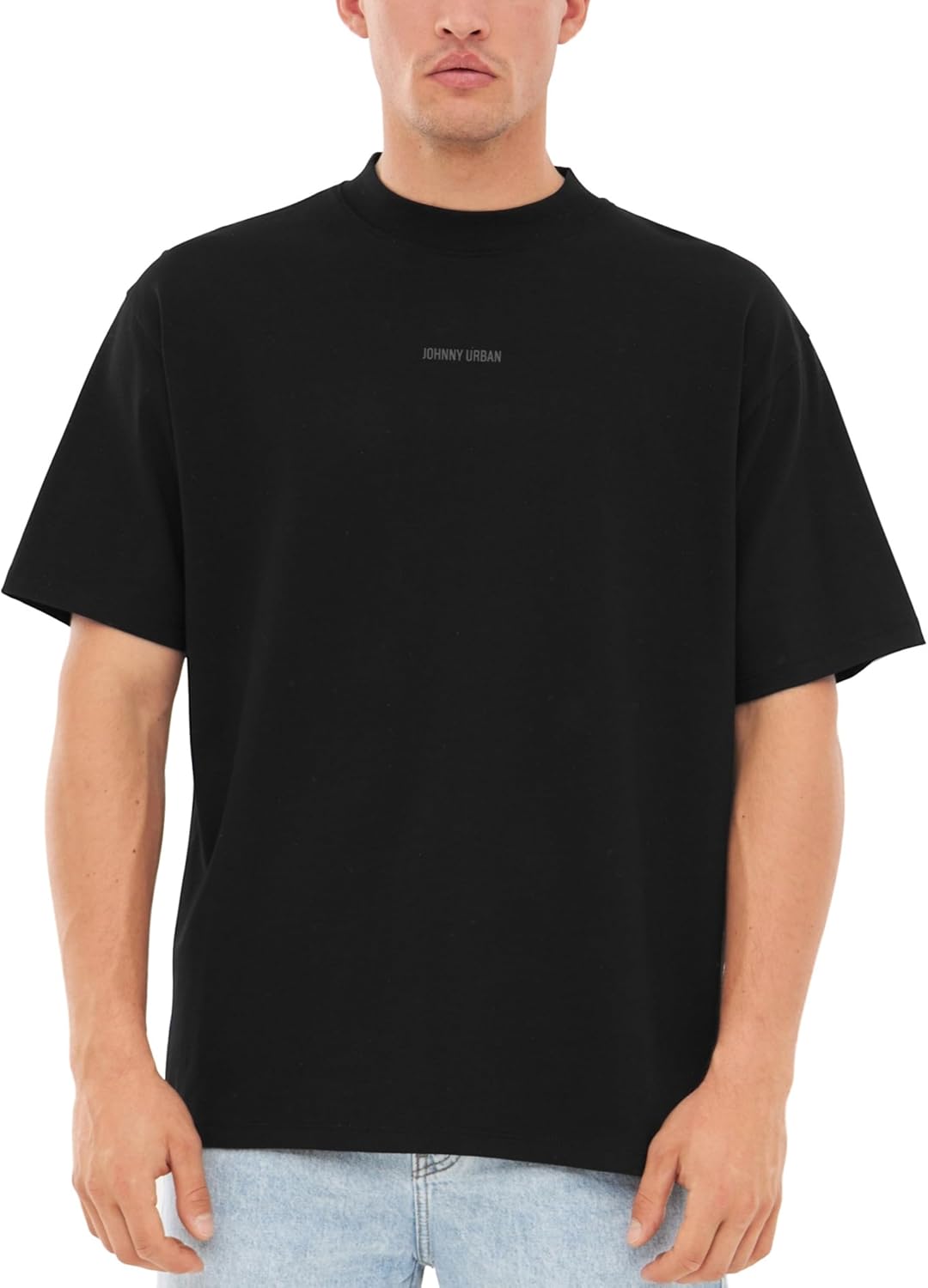 johnny urban oversized t-shirt men & women - sammy - heavy basic short sleeve t-shirt oversize - tight collar - unisex - 100% cotton - plain