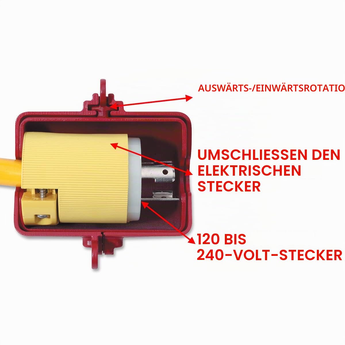 Master Lock 488 Drehbare Verriegelung für elektrische Steckverbindungen für Stecker mit 240 und 550 Volt