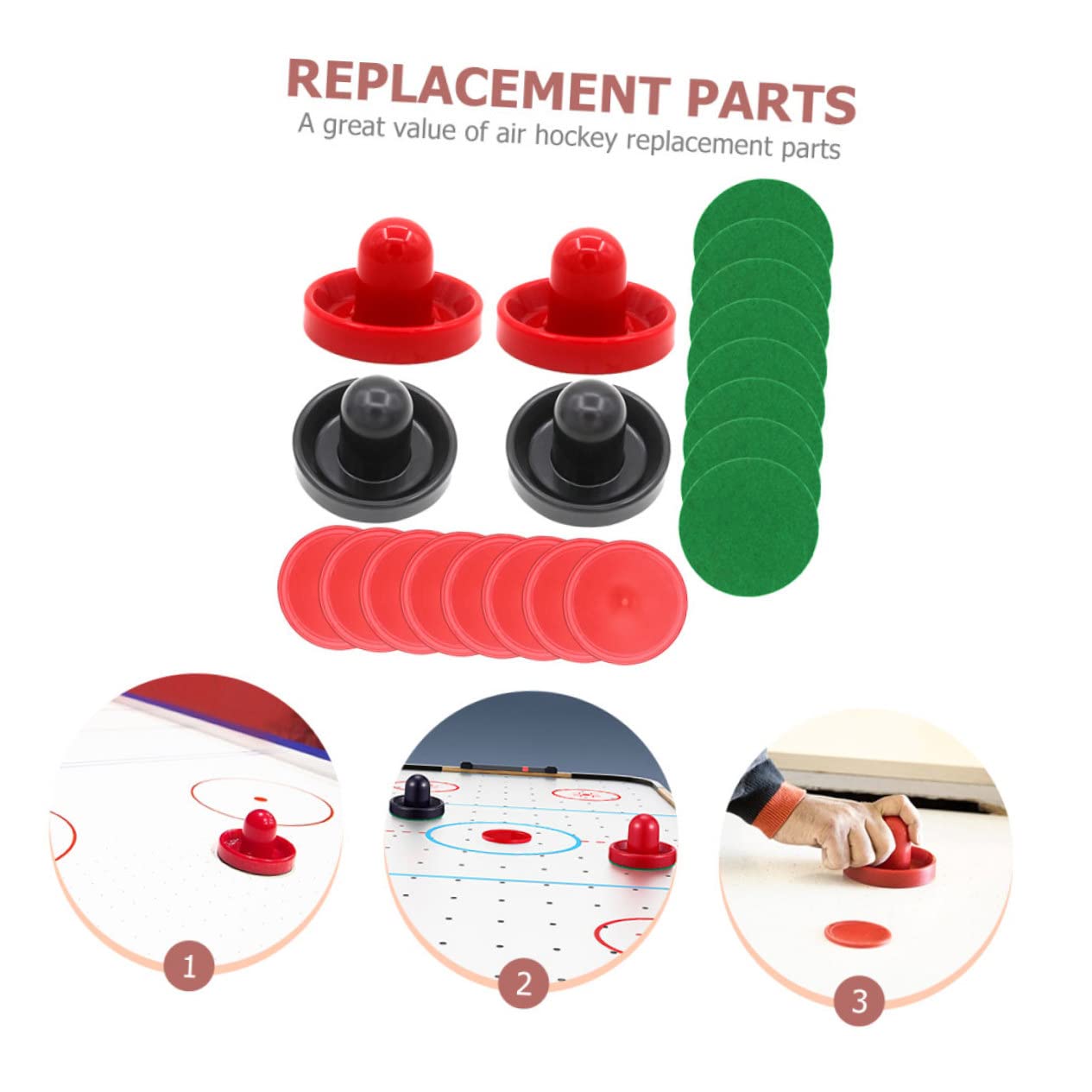BESPORTBLE 2 Set Di Mini Accessori Per Tavolo Da Air Hockey in Plastica E Set Per Gioco Di Hockey