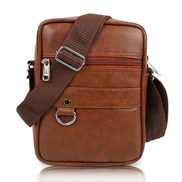 Youth Enterprises Stylish PU Leather Sling Cross Body Travel Office Business Messenger One Side Shoulder Bag for Men Women-image-14