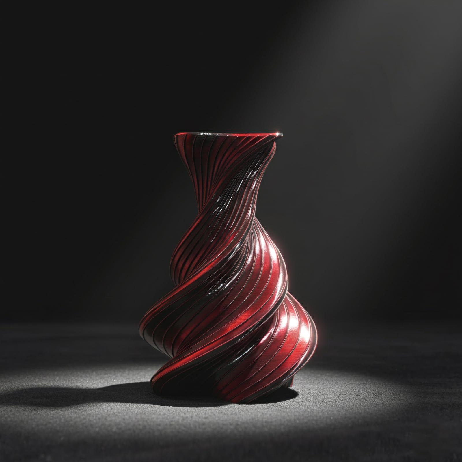 Dual Color Silk PLA Filament 1.75mm Black Red 1KG, Shiny High Gloss Finish, Seamless Color Transition, Neatly Wound, Accuracy +/-0.02mm Vacuum Packaging