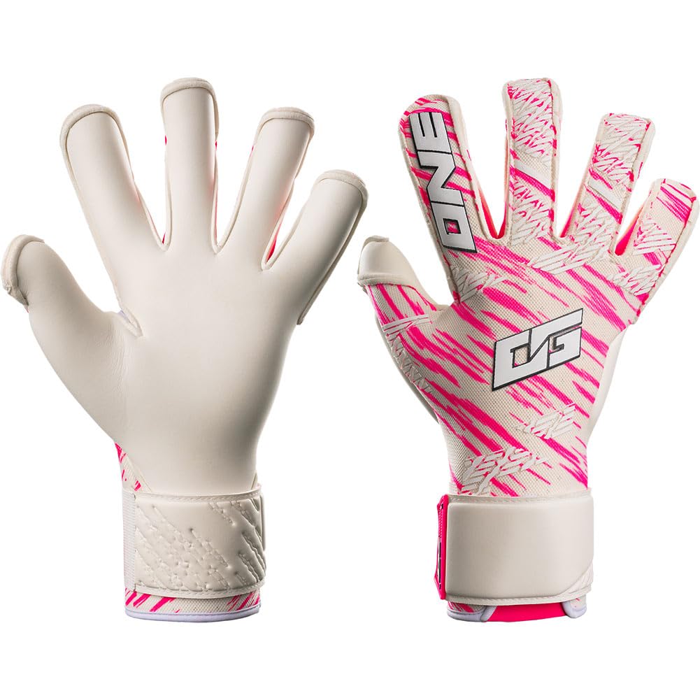 ONE OG1 Amped Junior Goalkeeper Gloves Size 2 White/Pink — image 1