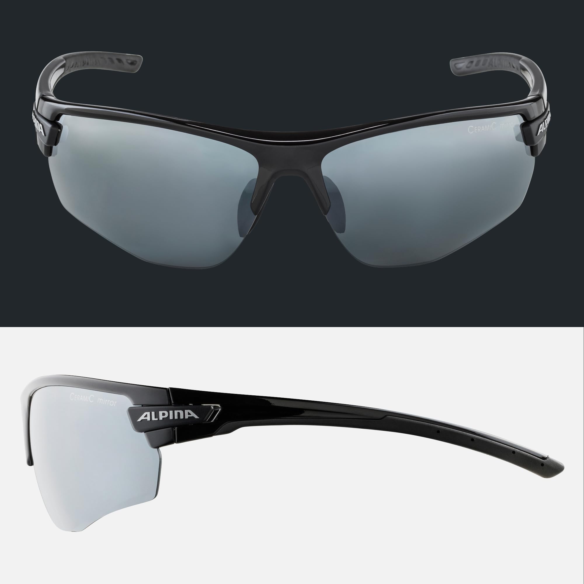 ALPINA TRI-SCRAY 2.0 HR - Indiv. Anpassbare, Bruchsichere Wechselscheiben Sport- & Fahrradbrille Mit 100% UV-Schutz Für Erwachsene