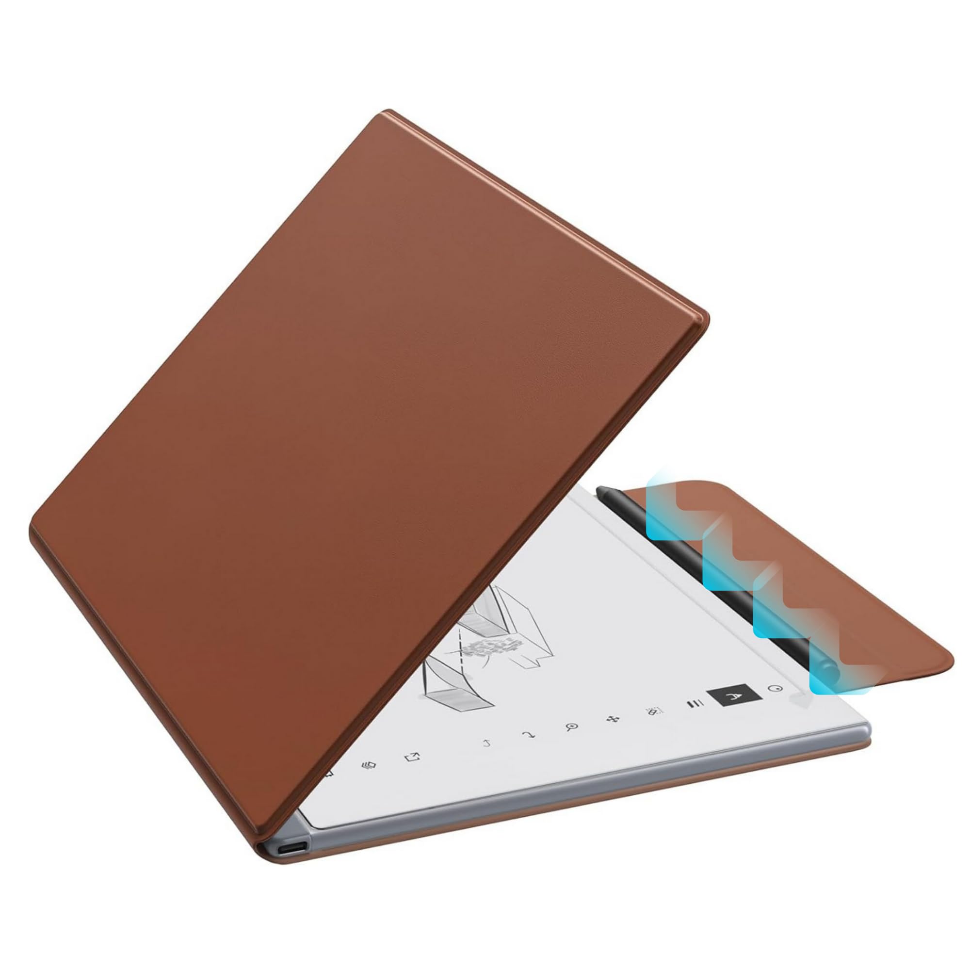 RUMBALTON All Magnet - Pro Slim Case with Pen Holder Flap for Remarkable 2 Paper Tablet, Book Folio Design with Bulit-in Magnet, Premium PU Leather Smart Cover (Tablet Not Included) (Tan Leather) (B0D6KTGWQY) Amazon Price History, Amazon Price Tracker