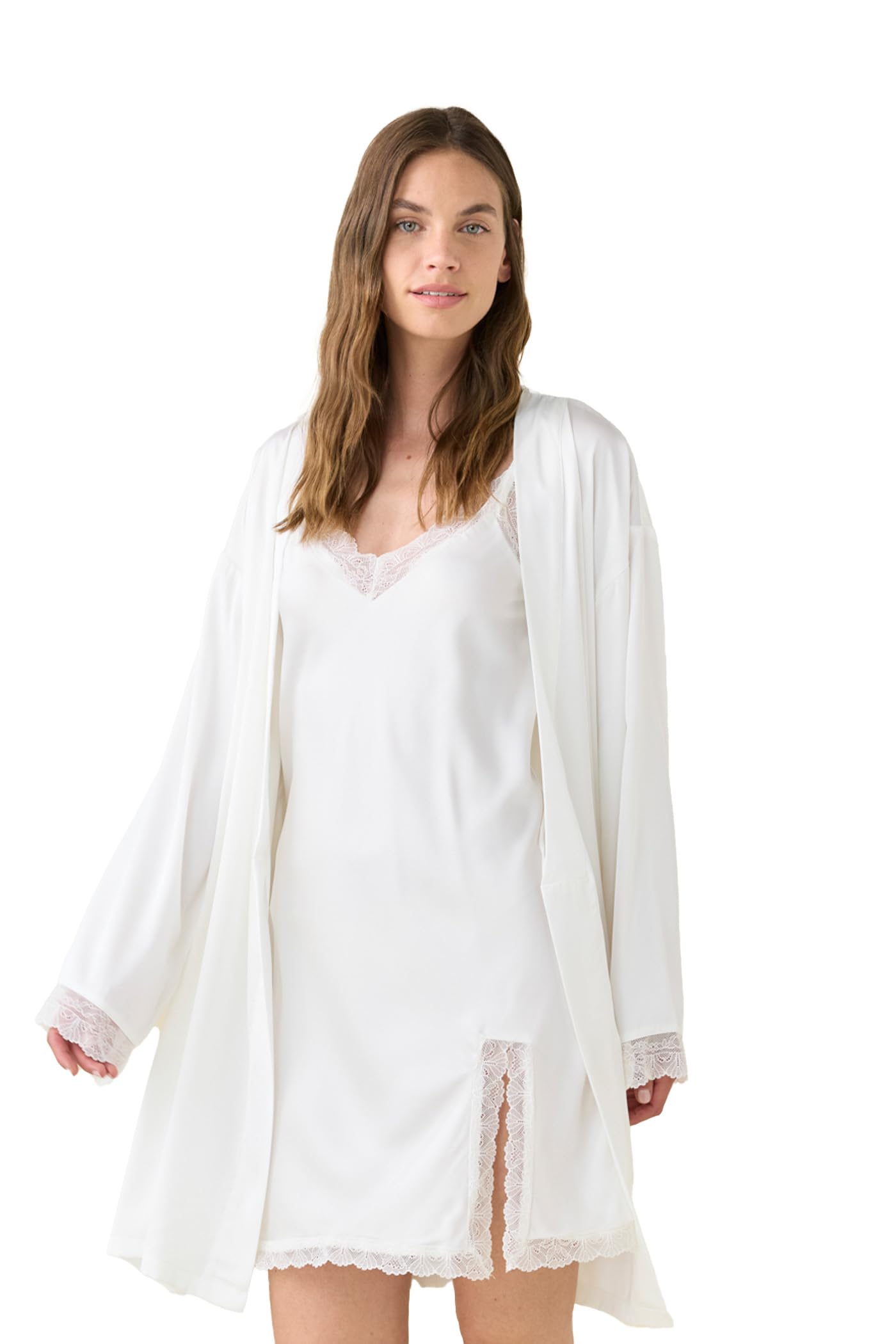 Noidinotte -Vestaglia kimono donna estiva in raso articolo bride.