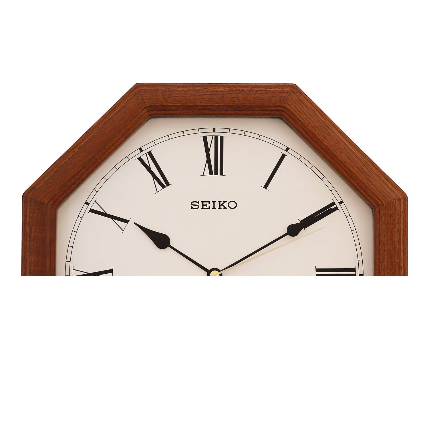 Seiko Wooden case (Oak), Wall Clock [32 cm x 32 cm x 4.3 cm, Brown