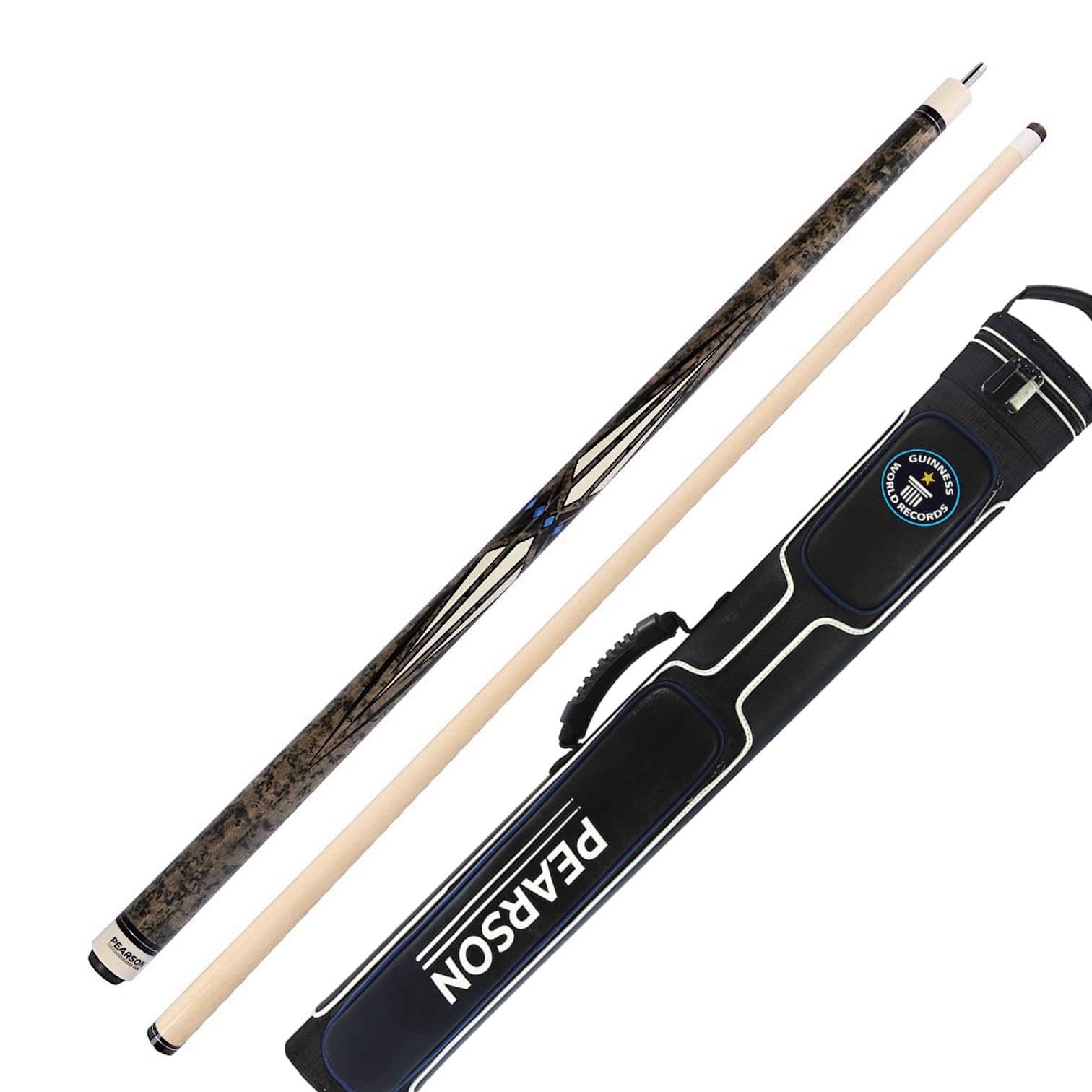 PEARSON Prestige Series PEL-3 Pool Cue Stick w/ 2x2 World Record Cue Case (19 oz)