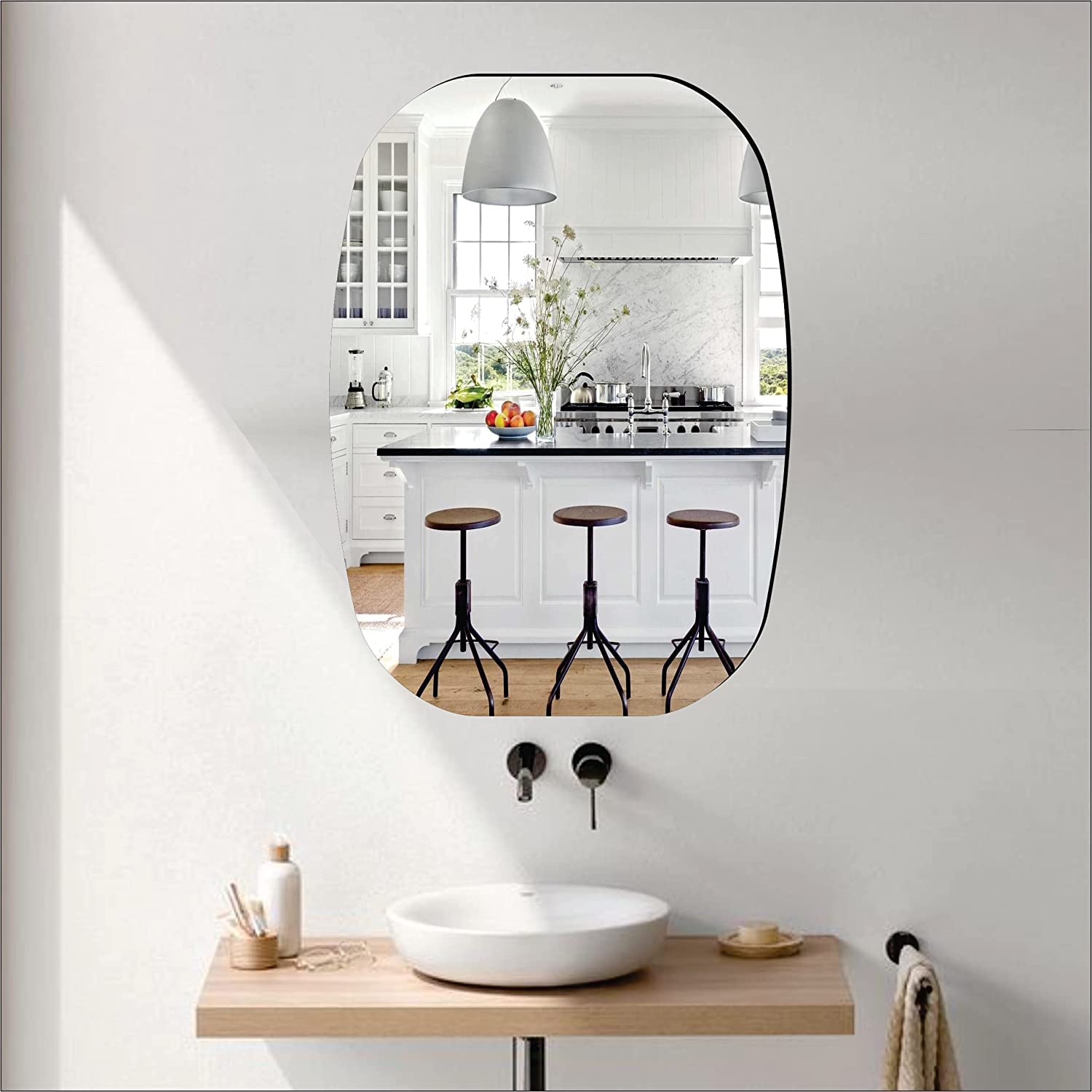 Walldaddy-Self Adhesive Wall Mirror Stickers Big Size (30X20) Cm Frameless Mirror For Wall Stickers|Mirror For Home Flexible Mirror Sheets For Wall (Ag-A-Basinmirror,Unframed,?Rectangular) - Plastic (B0C5MX16C1) Amazon Price History, Amazon Price Tracker