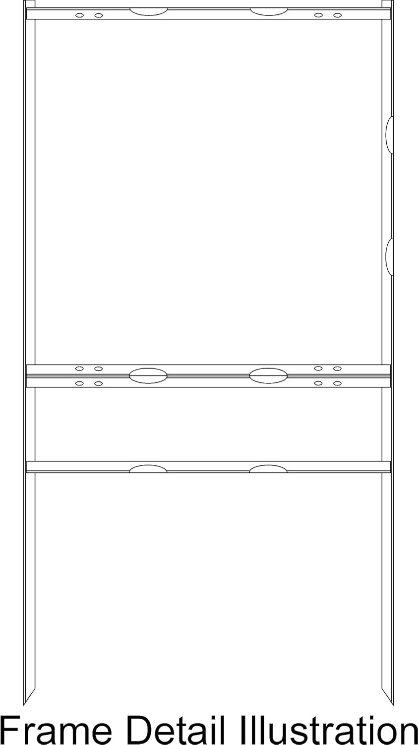 Real Estate Yard Sign Metal H-Frame, 24 x 24 Slide-in with Rider, Black (Pack of 3) : Patio, Lawn & Garden