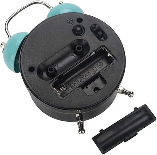 Miniatura 6 de Boquite Reloj despertador, reloj despertador mecánico, doble ultra silencioso reloj despertador mecánico movimiento de cuarzo escritorio mesa reloj