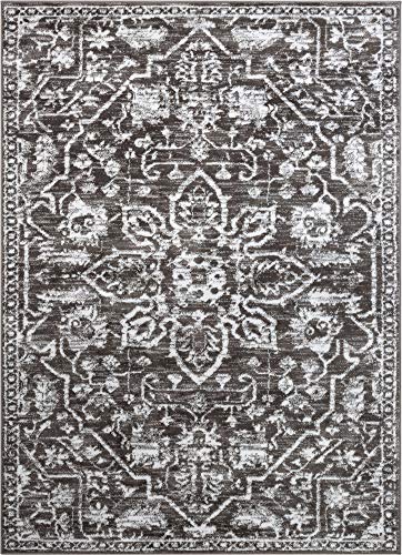 Well Woven Della Grey Vintage Medallion Pattern Area Rug 5x7 (5'3' x 7'3')