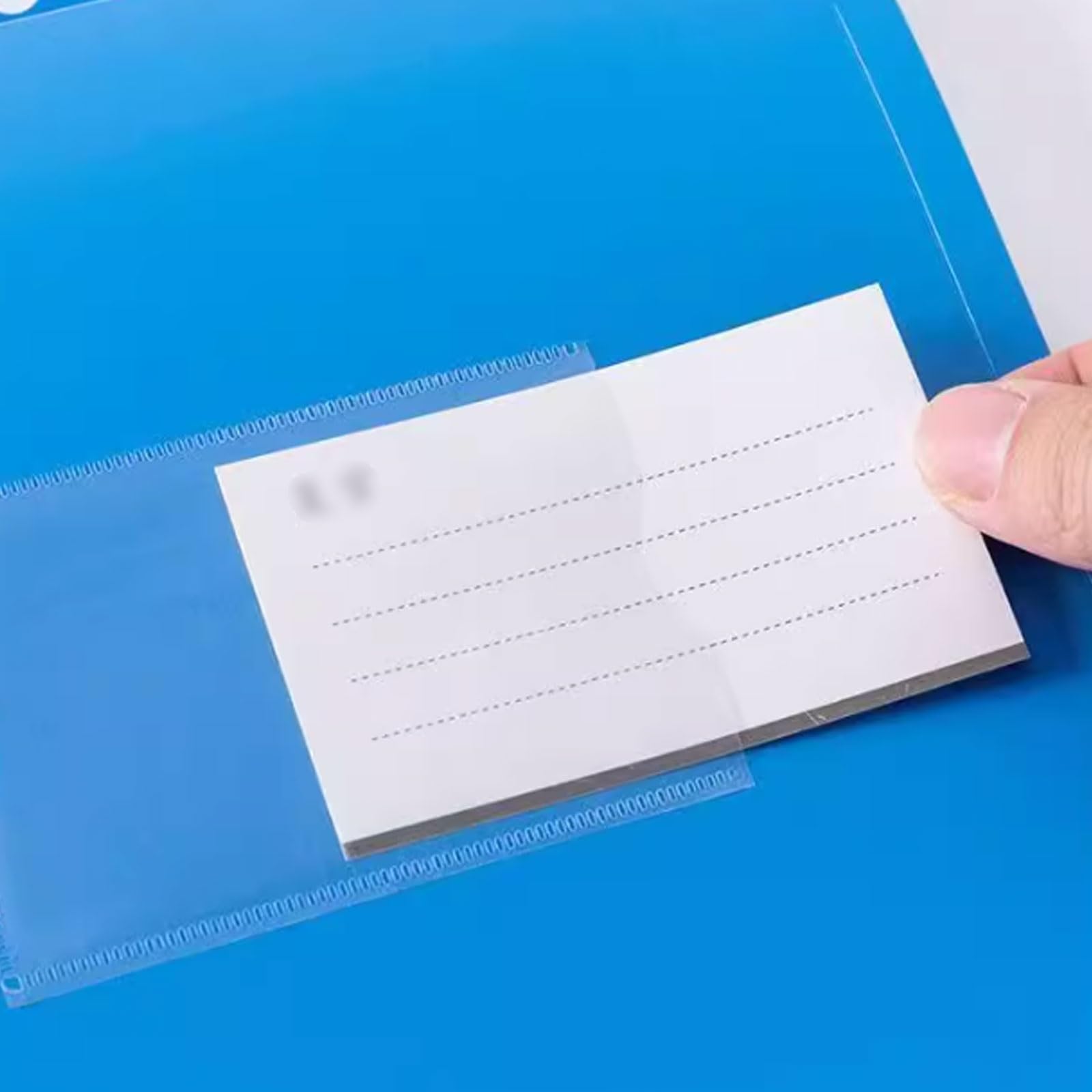 Teczki plastikowe, Plastikowa wisząca teczka papierowa A4, pionowa, wielokolorowa, 3 szt(Blue,3 pcs)