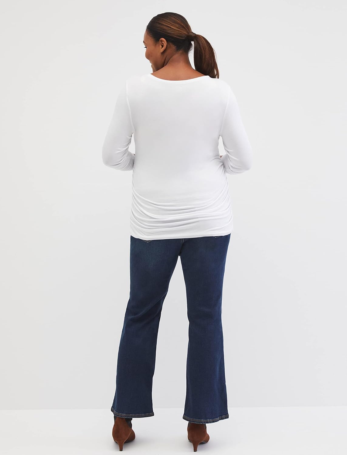 Motherhood Maternity Womens Indigo Blue Stretch Secret Fit Belly Boot Cut JeanJeans - Image 6