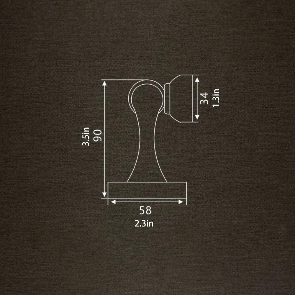 Topes de puerta magnéticos Topes de puerta de cobre soporte de captura magnético con tornillos for soporte Protector de pared montado en el suelo(A)