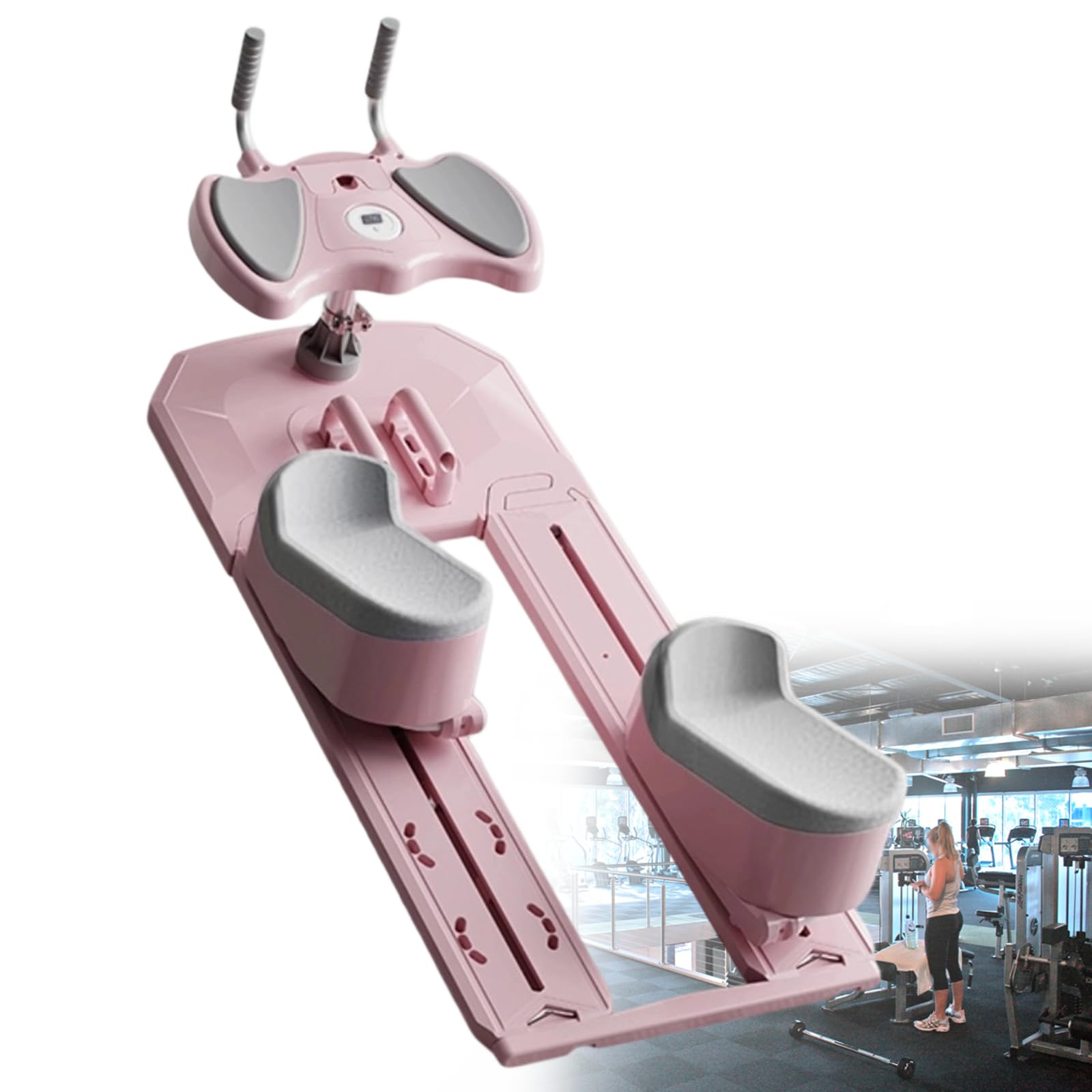 Xjymposium Spine Twist & Stretch Trainer, Spinal Decompression Machine, For Home Gym Training, Abdominal Muscle And Waist Toning, Up To 100 Kg Load Capacity pink