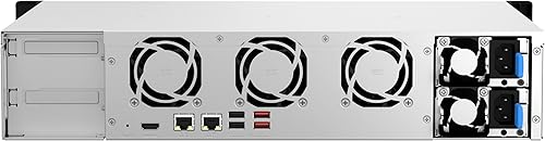 Miniatura 3 de QNAP TS-864eU-4G-US NAS de montaje en rack de alta velocidad de profundidad corta de 8 bahías con doble 2.5GbE, CPU Intel Celeron, memoria DDR4 de 4